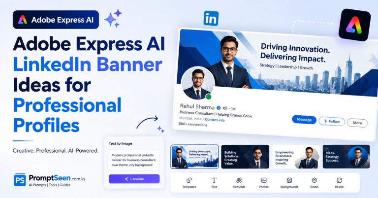 Adobe Express AI LinkedIn Banner Ideas for Professional Profiles
