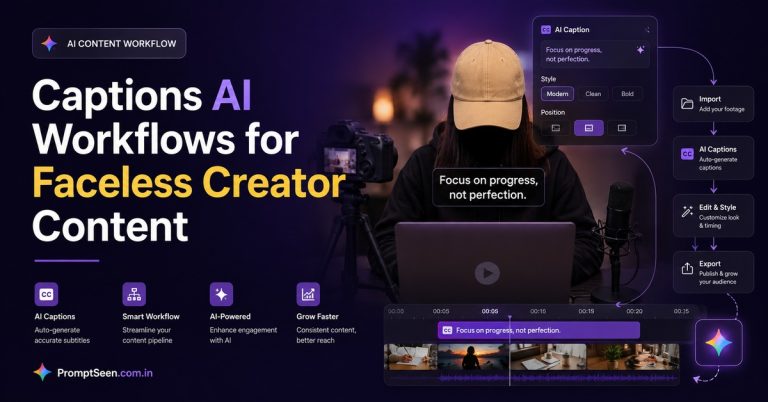 Captions AI Workflows for Faceless Creator Content