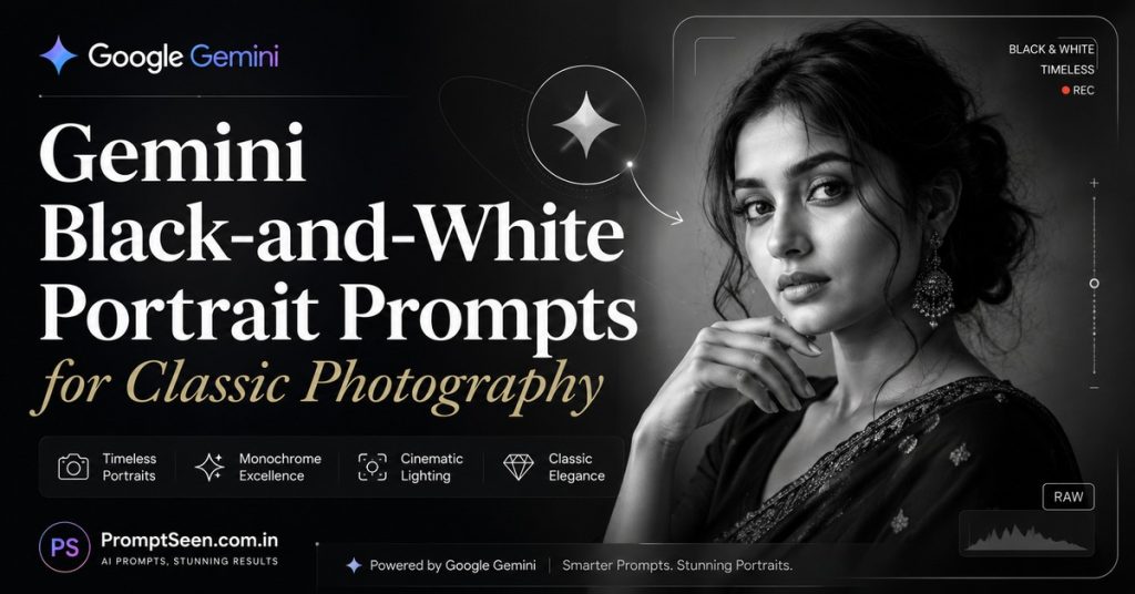 Gemini Black-and-White Portrait Prompts for Classic Photography