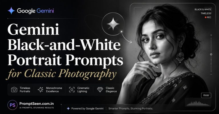 Gemini Black-and-White Portrait Prompts for Classic Photography