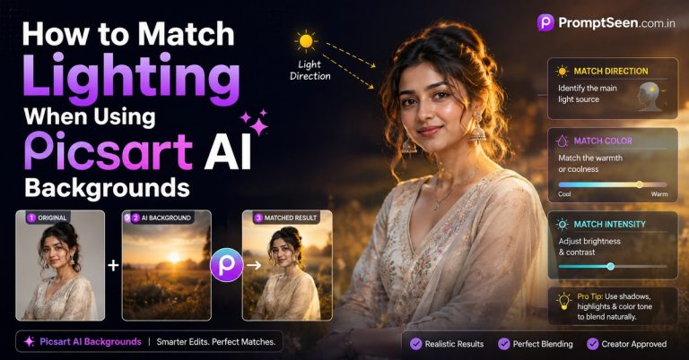How to Match Lighting When Using Picsart AI Backgrounds